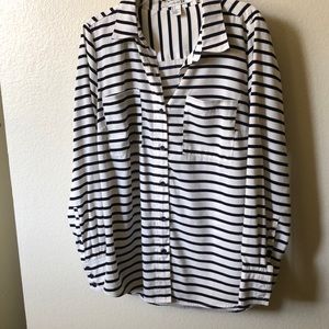 Striped button down
